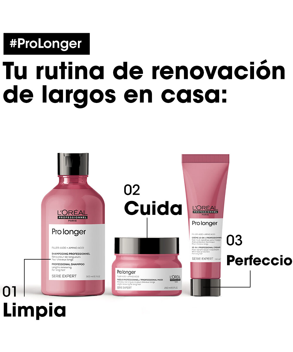 Kit de shampoo, mascarilla y crema de peinar Prolonger - Para cabellos que quieren lograr más longitud de largo y evitar el quiebre.