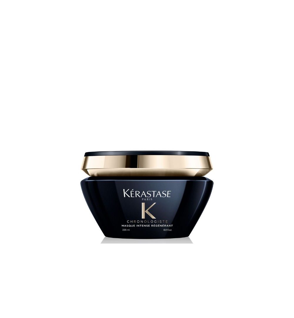 Masqué Intense Regenerat: Mascarilla Chronologiste Crème de Regénération  Aporta brillo y suavidad al cabello dañado.