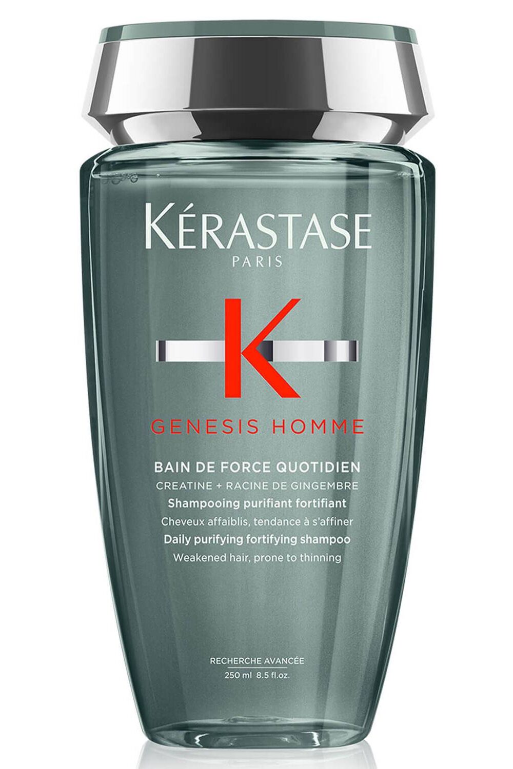 Genesis Home Bain de Force Quotidient : Shampoo purificador y fortificante para caballeros con cabellos debilitados con tendencia a caída